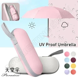 Folding Lightweight Mini Umbrella Rain Women Portable Travel Capsule 5 Folding Women Umbrella Windproof Umbrellas Parasol