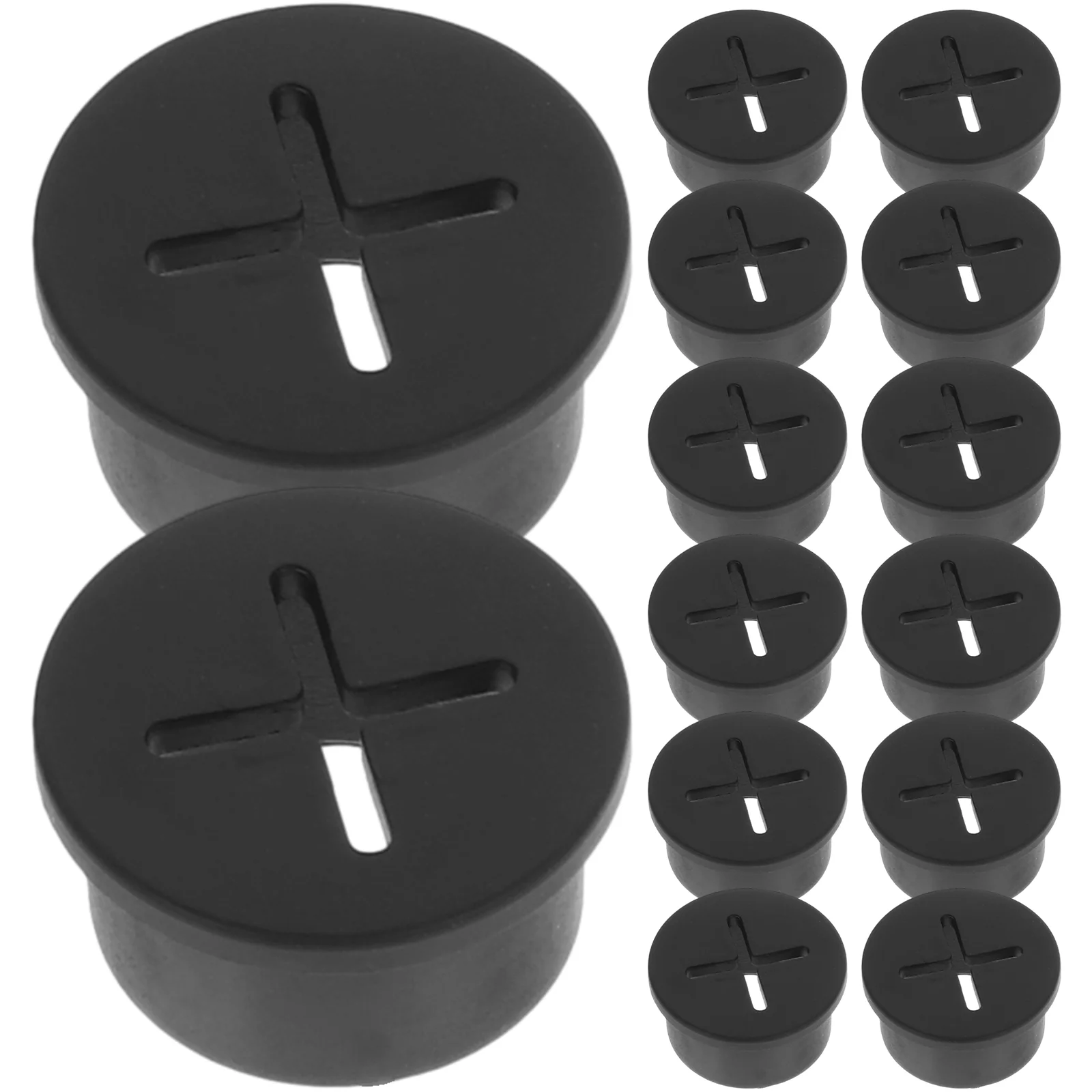 12 Pcs Desk Hole Cover Rubber Grommets for Inch Kit Wiring Wire Cables Furniture