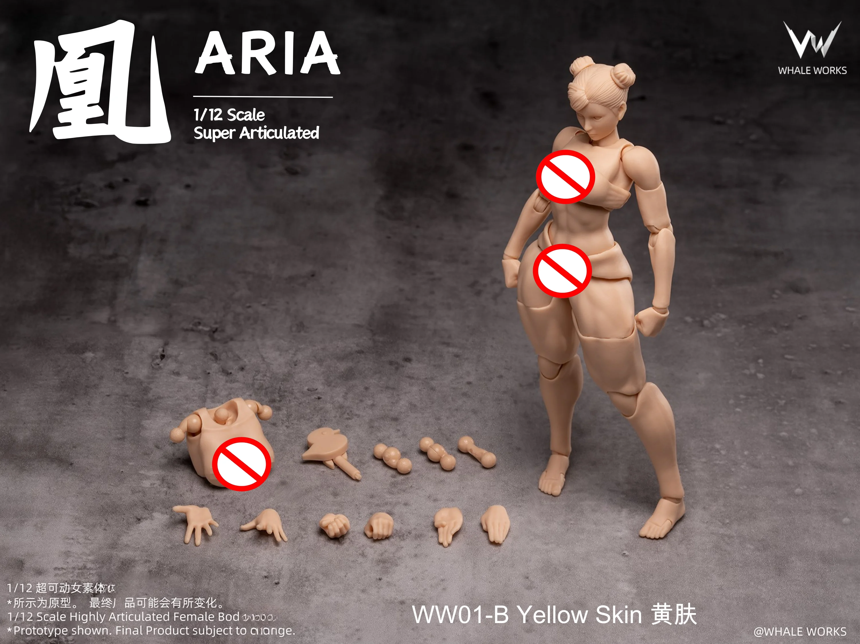 Whale Works Ww01/02 1/12 Scale Super Articulated Female Body