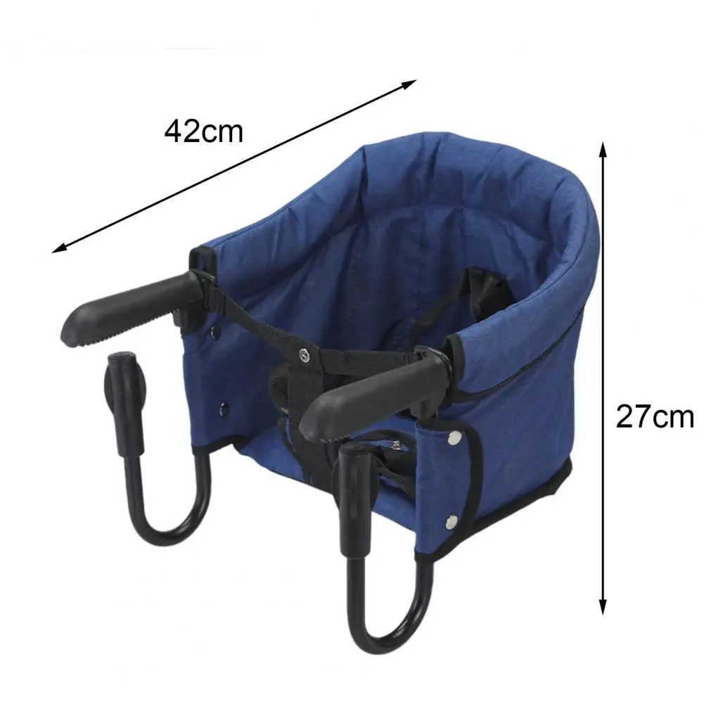 Adjustable Fixing System Pole High Chair Portable Dining Chair Foldable Baby Dining Table Chair with 5-point Safety Belt image 2