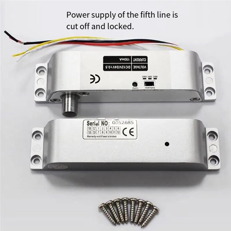 【เครื่องมือสำหรับบ้าน】ล็อคแบบดรอปโบลท์ไฟฟ้าปรับเวลาหน่วงได้ DC12V สำหรับระบบควบคุมการเข้าออก ล็อคแบบฝังอิเล็กทรอนิกส์ที่ปลอดภัย ฟังก์ชัน Fail-Safe