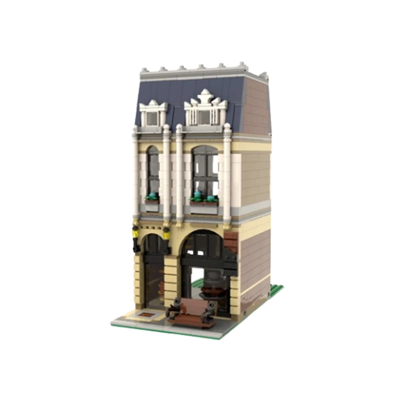 Spot MOC-71570 Small Particle Building Street View Chocolate Shop Educational Puzzle Gift Toy Model Ornament