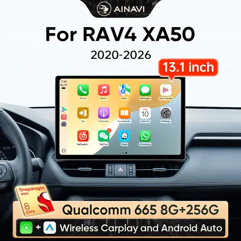 Ainavi 13.1 Car Multimedia For Toyota RAV4 2020 2021 2022 2023 2024 XA50 Android Auto Wireless Carplay 4G Car Radio 2K Screen