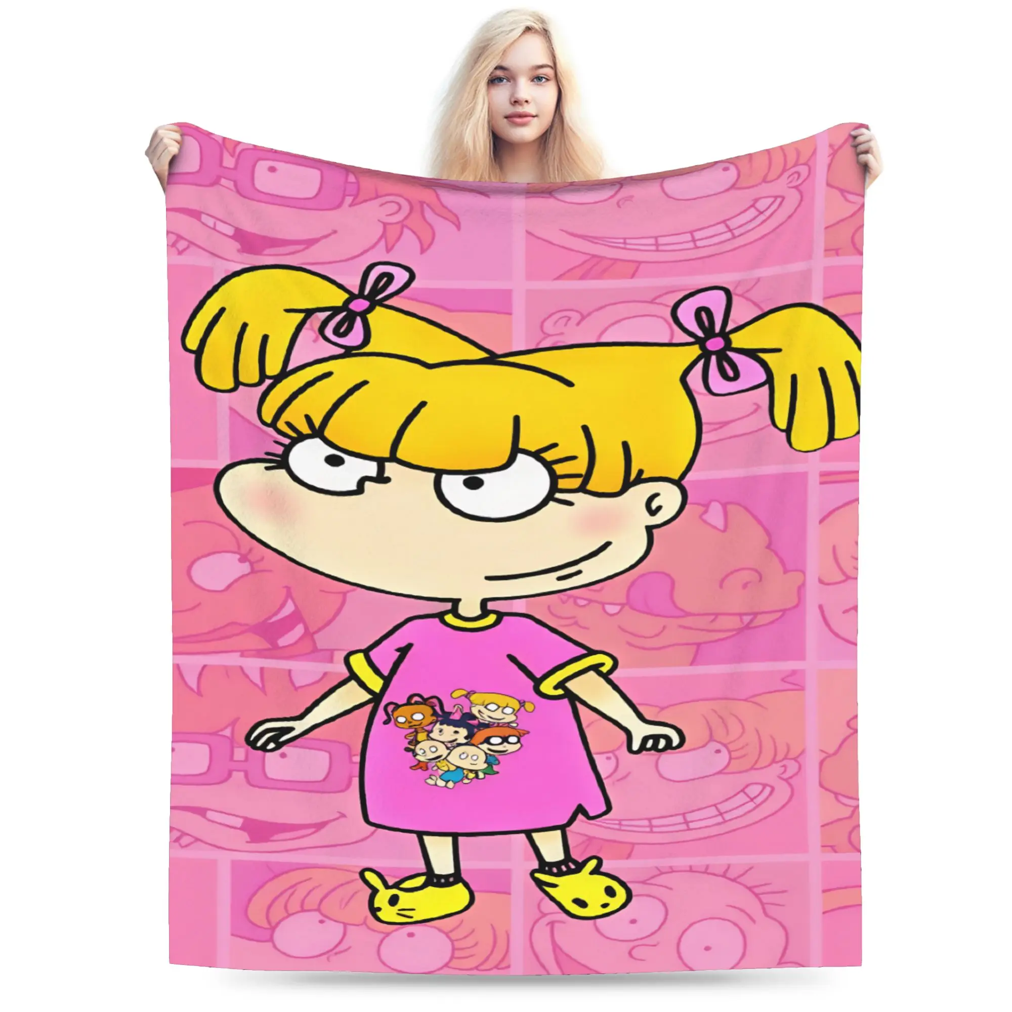 Rugrat Character Blankets Quality Warm Soft  Throw Blanket Autumn Travel Office Living Room Novelty Bedspread