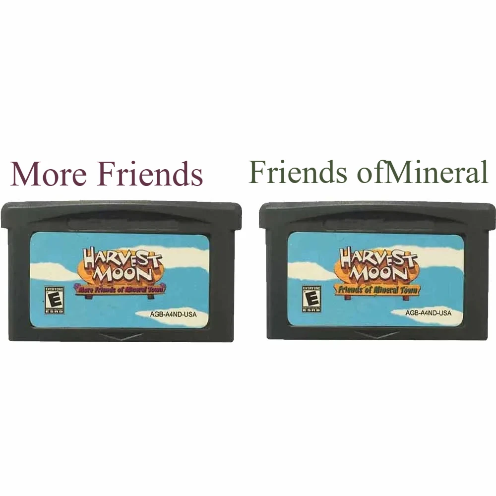 Brand New GBA Game Cartridge Harvest Moon Series 32 Bit Video Game Console Card Friends of Mineral Town for GBA/SP/DS