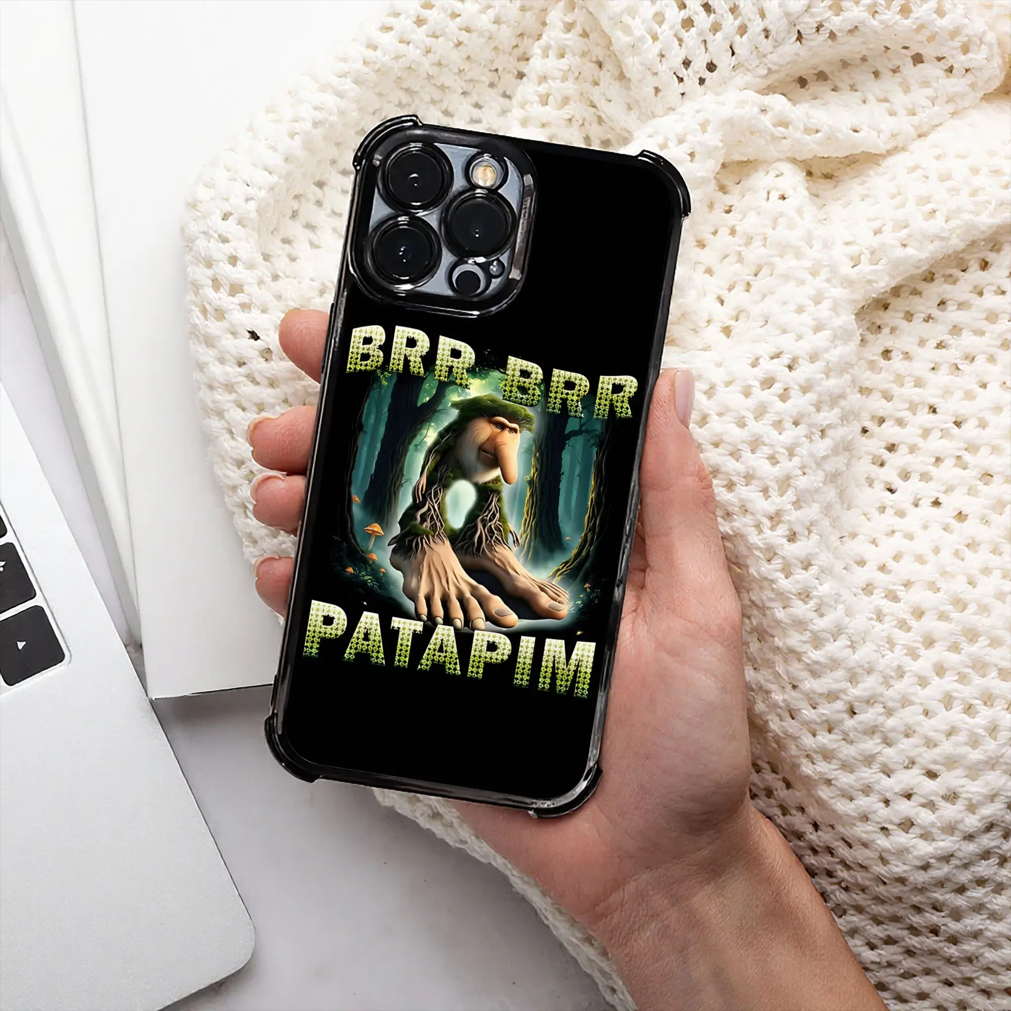 BRR BRR patapim Phone Case Italian-Brainrot Electroplating Process IPhone Various Models