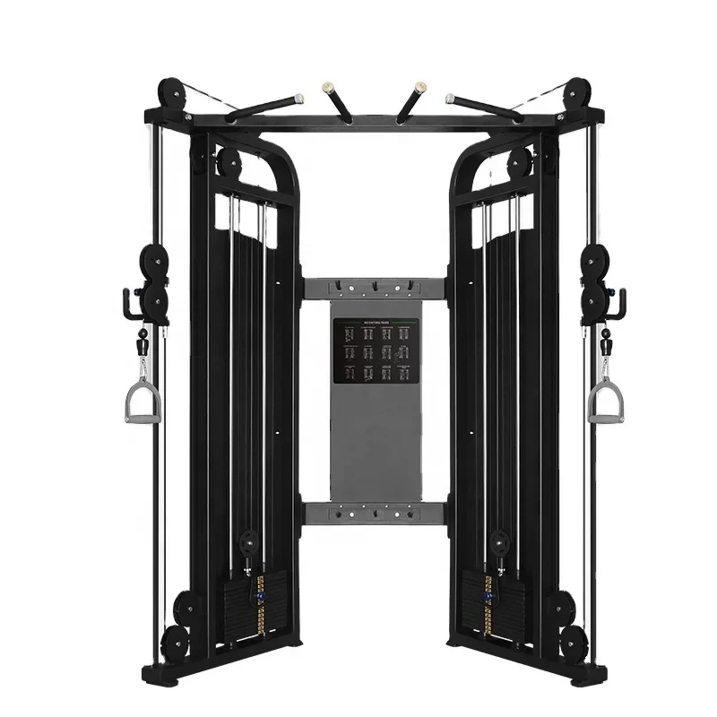 Gym fitness equipment / multi functional trainer multi gym station function dual pulley system cable crossover trainer