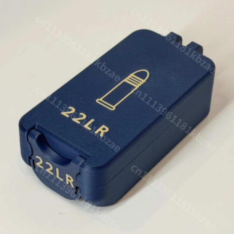 Portable 3D Printed Compact 22LR Bullet Storage Box, Portable Military Enthusiast Desktop Storage Box，just An Empty Box view 2