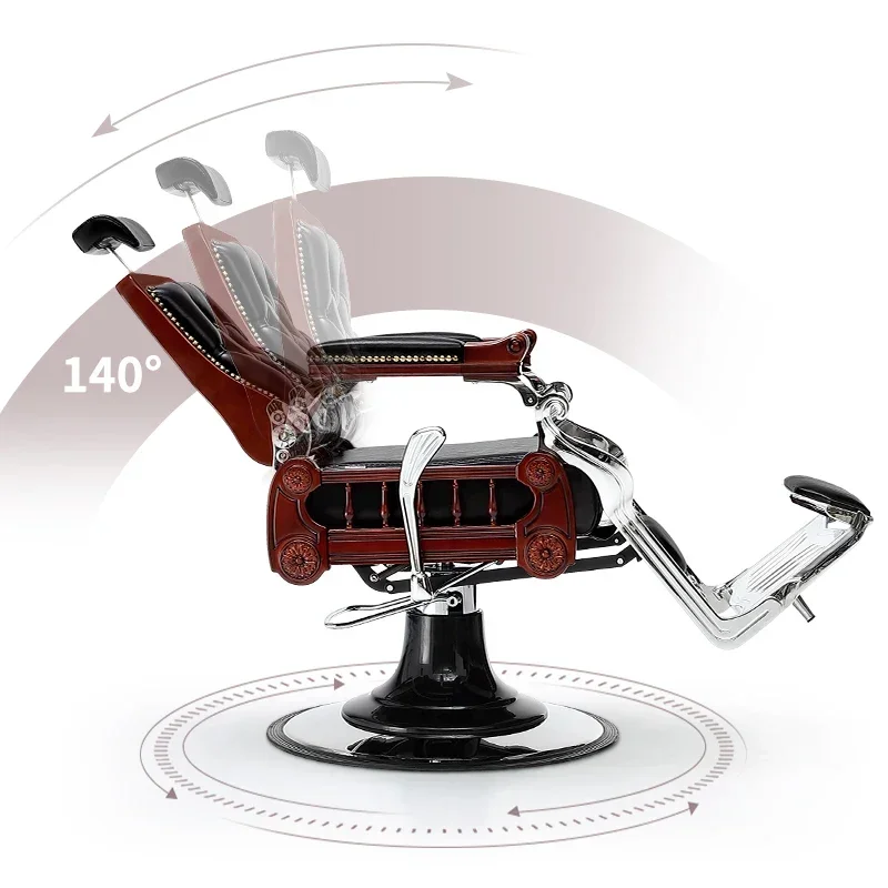 

American men's retro oil head hair chair barber shaving and trimming chair, special haircut for hair