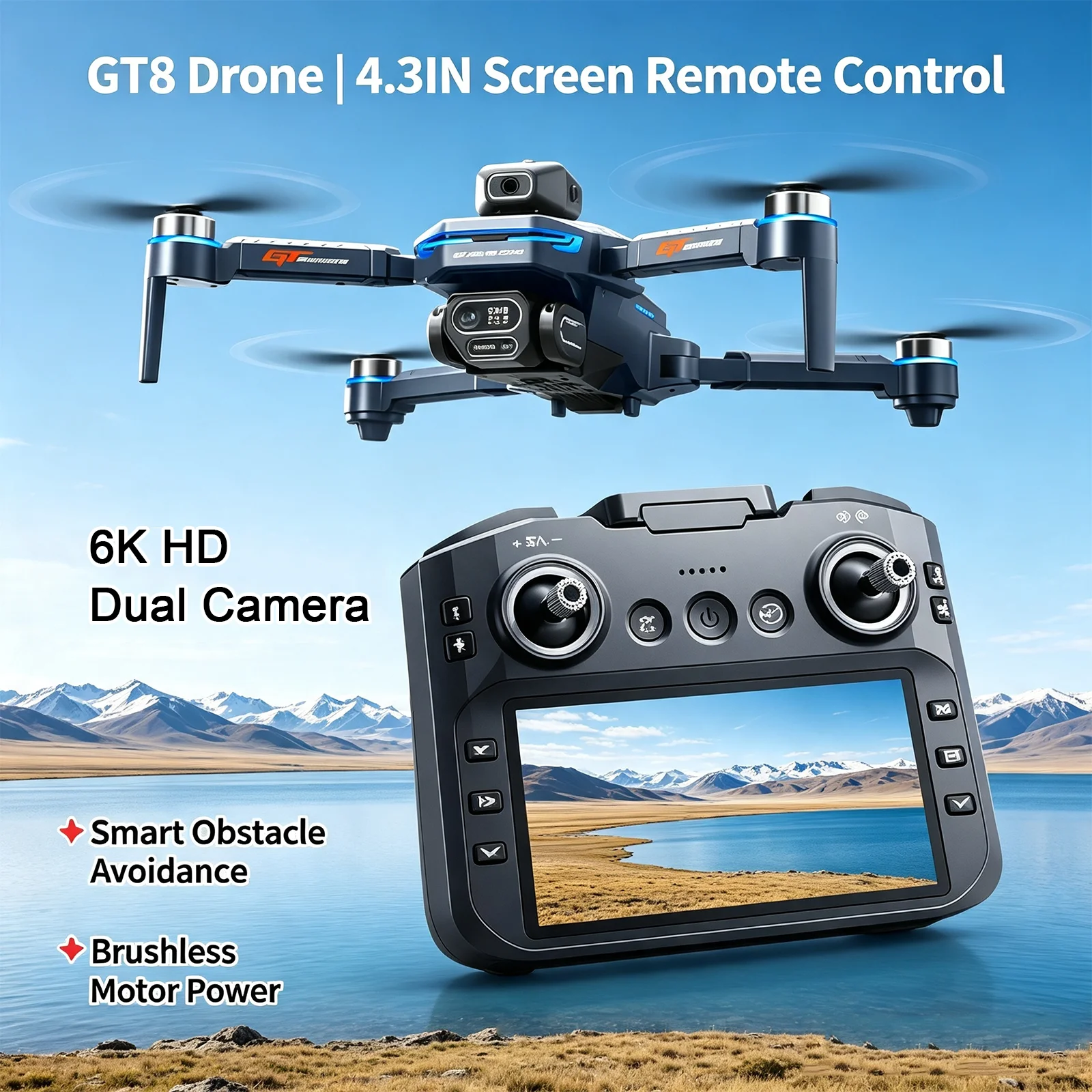 Drone Gt8 Rc - Yeni GT8 4.3 inç Ekranlı RC