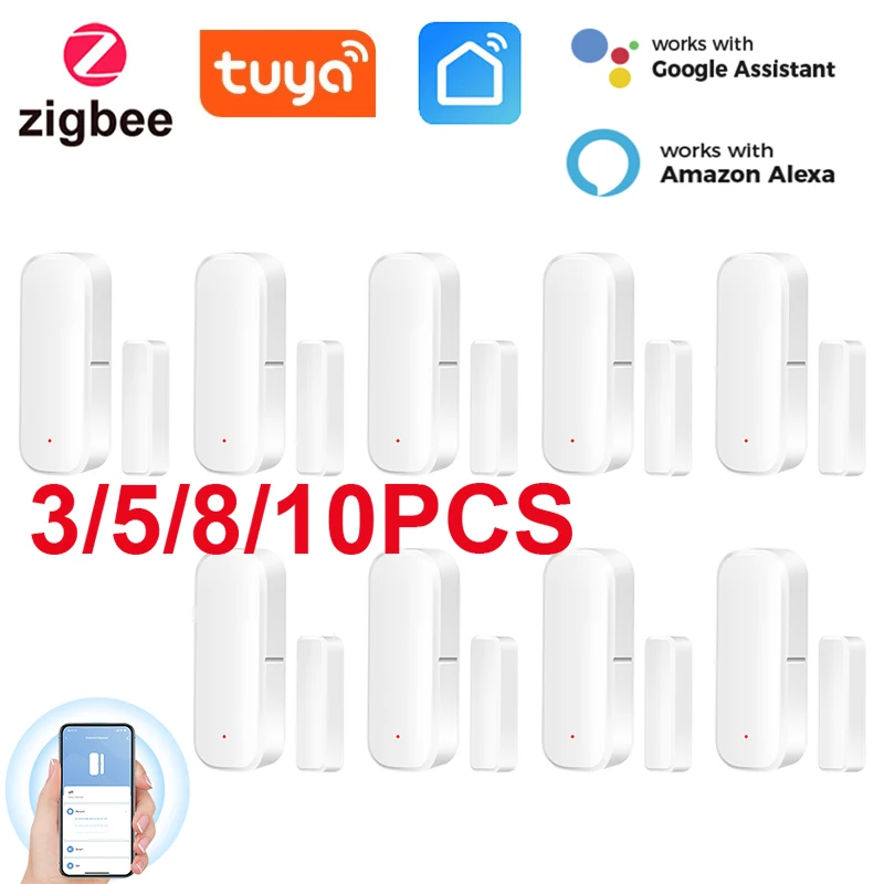 Tuya Smart Door Sensor Door Open Closed Detectors Smart Home Security Protection Smart Life Control Via Alexa Home