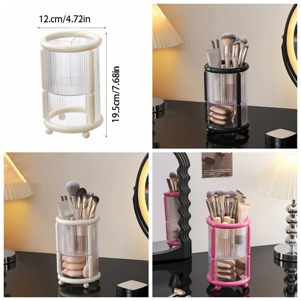 Dust-proof Cosmetics Storage Box Multi-function Exquisite Makeup Brush Cylinder Trendy Dressing Table Shelf Lipstick