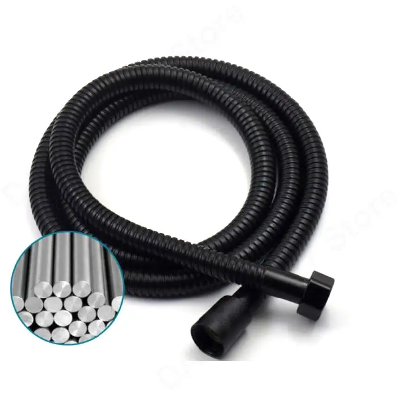 Stainless Shower Head Hose Bathroom Soft Water connector Hose Handheld Pipe Fittings Replacement G1/2 20mm V27