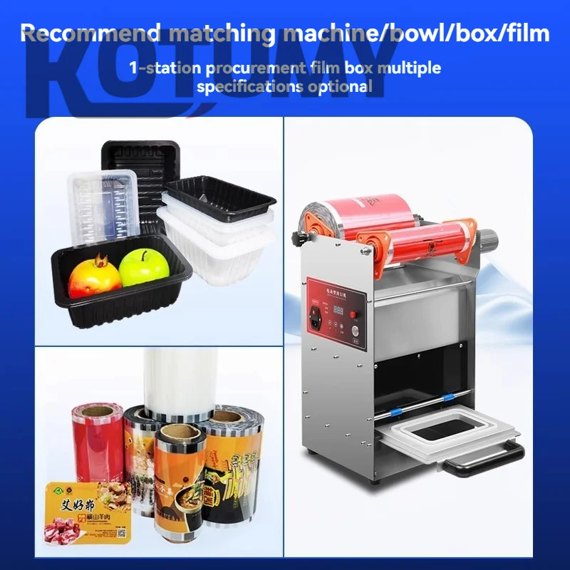 Macchina per sigillare 600W Macchina per l'imballaggio di scatole da asporto per fast food commerciale Macchina per l'imballaggio da tavolo con ciotola di plastica usa e getta