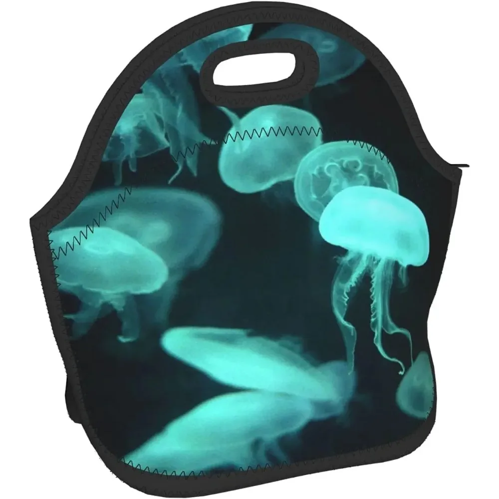 Beautiful Jellyfish Neoprene Lunch Bag/Lunch Box/Lunch Tote/Picnic Insulated Cooler Travel Organizer School Work Office