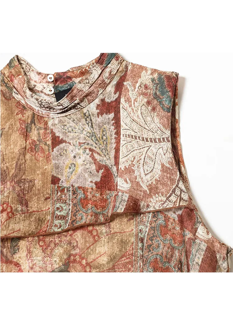 Mulheres chiques vestidos de moda 2025 verão outono novas mulheres elegante rugas em camadas saia mulher sem mangas o-pescoço vestidos de festa