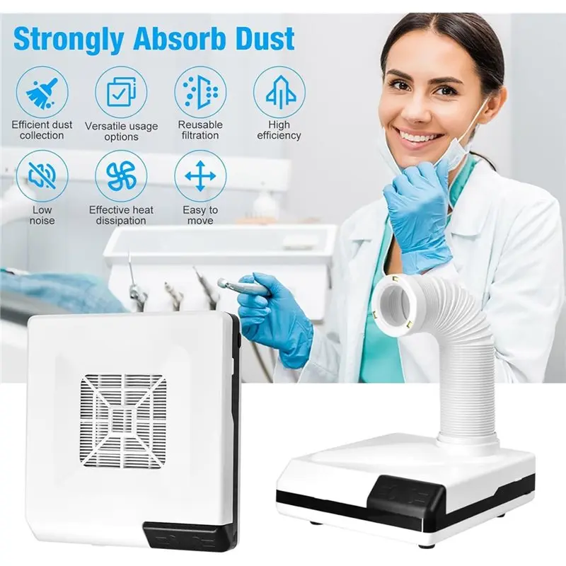 2026 New Desktop Polishing Dust Collector LED Light And Reusable Fi Filter, Dust Suction Extractor For Strong Dust
