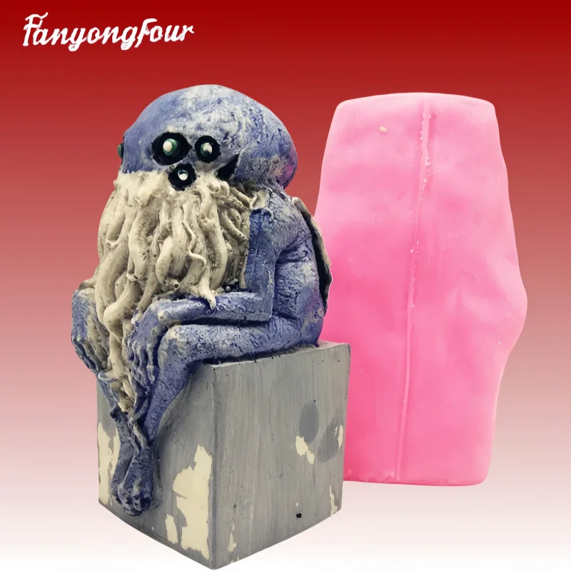 Fan Yong Four Cthulhu Silicone Rubber Mold Can Be Used to Make Plaster Resin Concrete Crafts