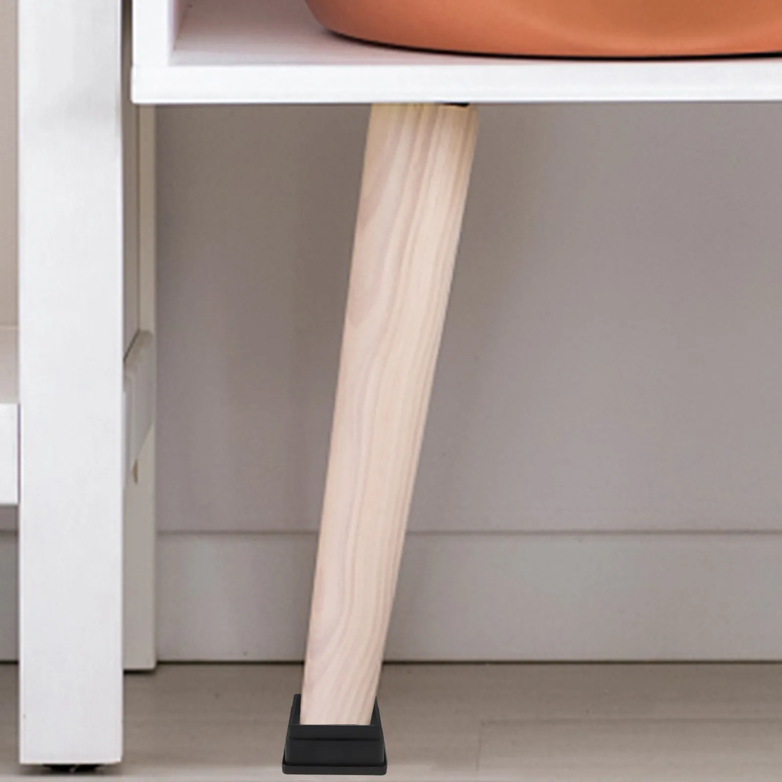 4Pcs Bed Risers Heavy Duty Furniture Lifts Non-Slip Elevated Legs for Beds Sofas Tables Desks Extra Under Storage Space Riser