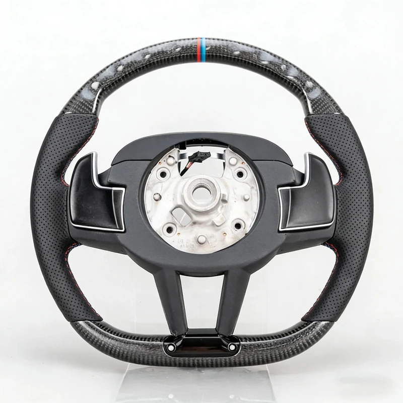 Custom Carbon Fiber Steering Wheel Compatible with  E90 M3 E92 E93