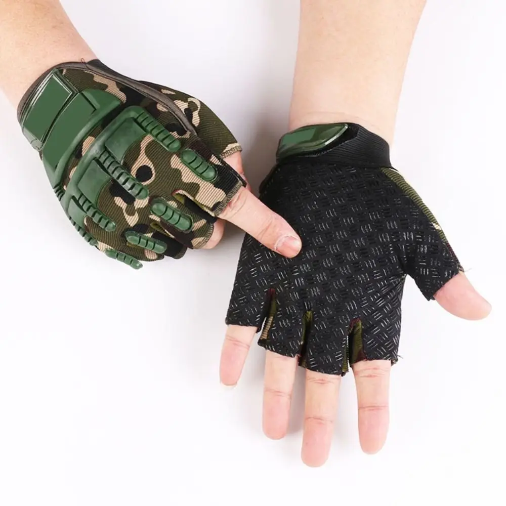 1 Pair High Quality Motorcycle Gloves Anti-Slip Half Finger Mittens Wear-Resistant Fingerless Men\'S Gloves