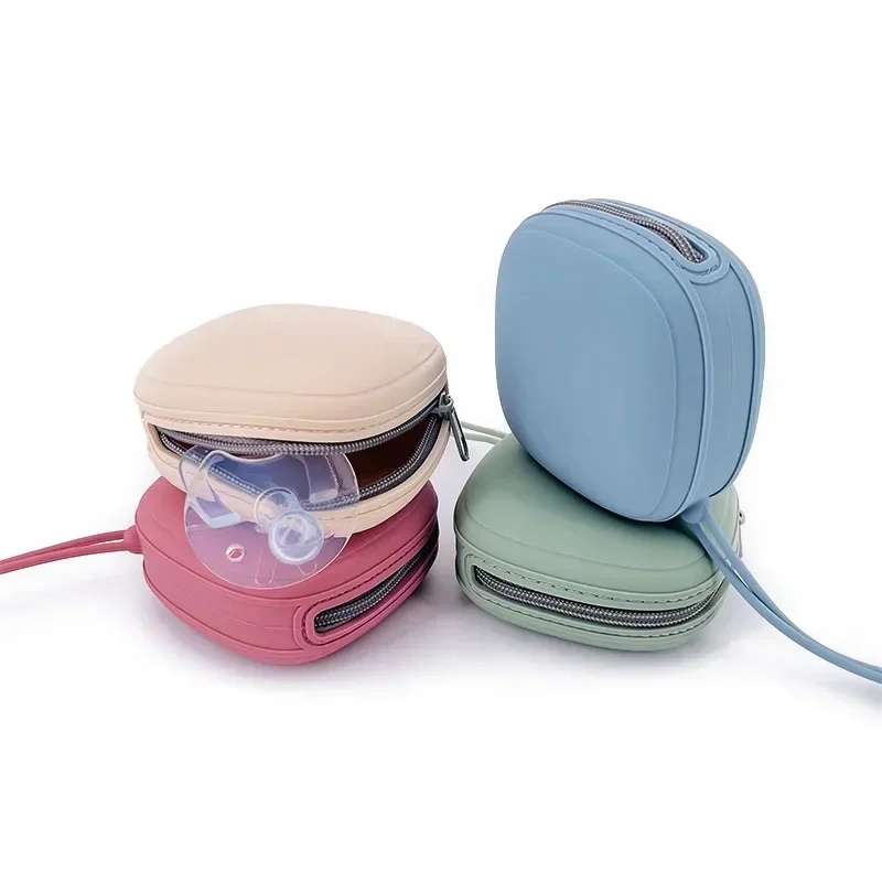 Porte-sucette à glissière pour bébé, boîte à sucette portable, conteneur de sucette pour bébé, qualité alimentaire, étui à ple continents, accessoires d'allaitement