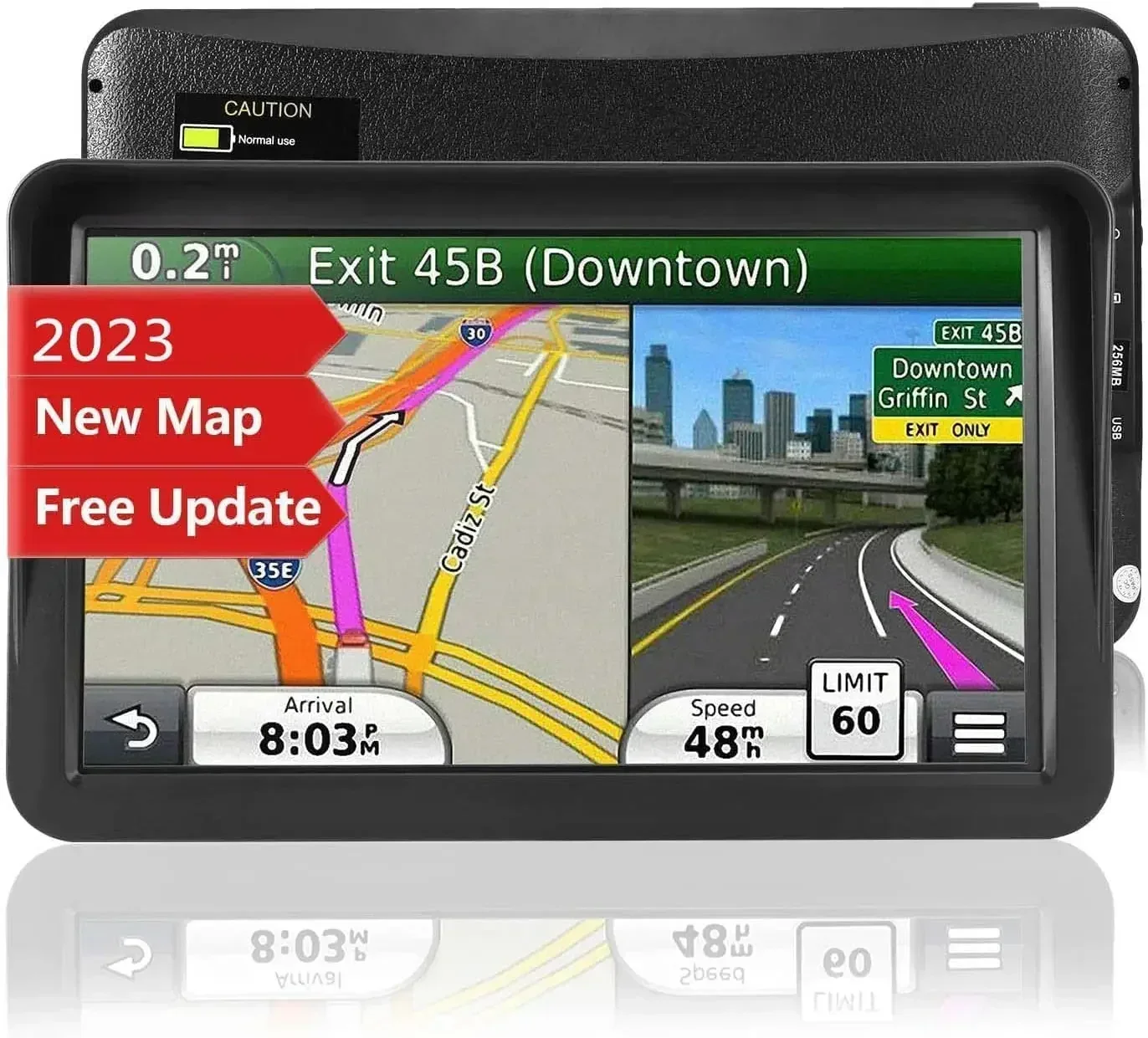 Car GPS Navigation 9 Inch Touch Screen GPS Navigator Truck Sunshade Sat Nav 256M+8G 2023 Europe Map GPS Navigators