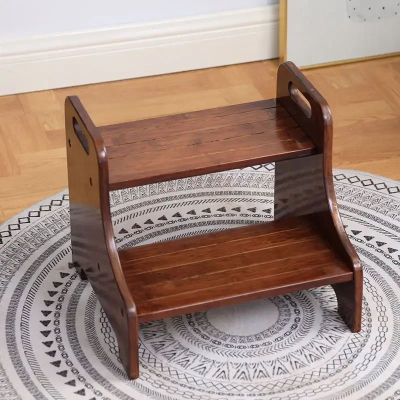 Kitchen Step Two Step Stool on A Footstool Solid Wood Stair Steps To Wash Feet Step Legs on Stool Ladder Up To The The Washer