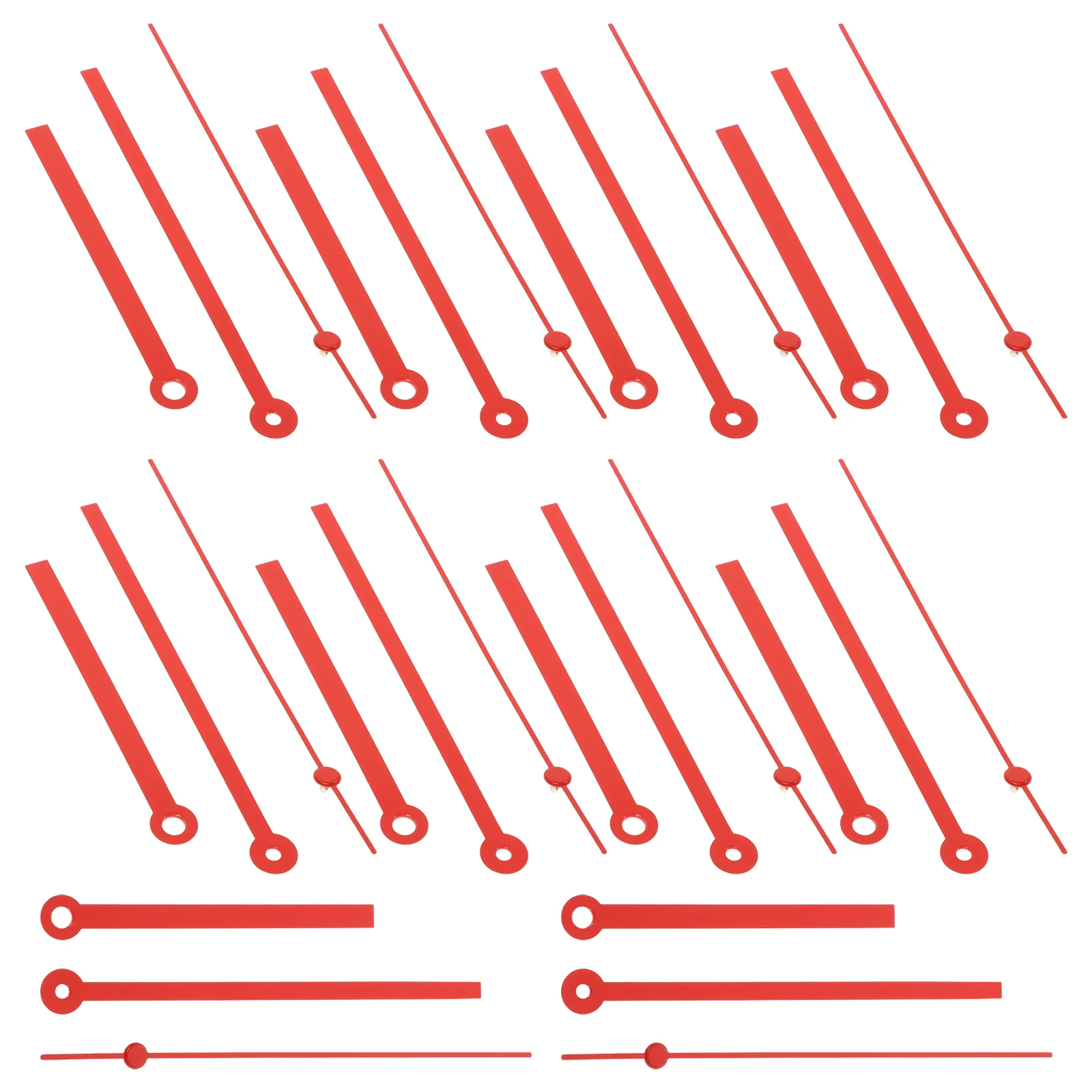 

10 Sets Clock Hand Replacement Hands Red for Crafts Big Accessories Parts Aluminum Only Wall Pointer