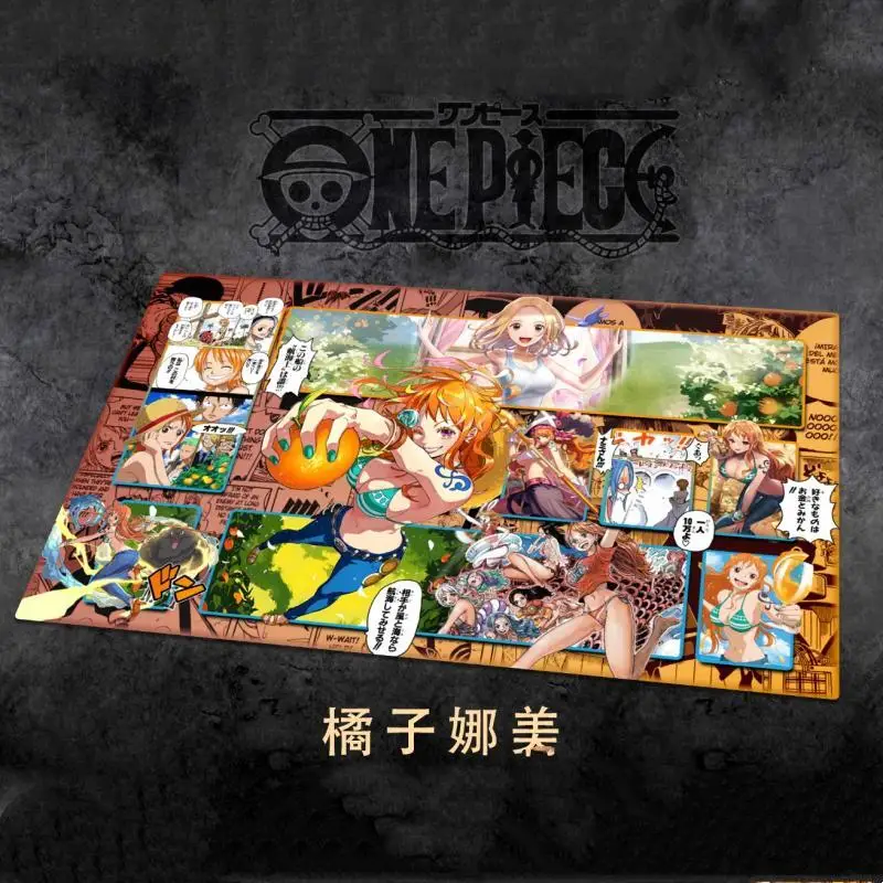 One Piece Opcg 60X35cm Monkey D Luffy Roronoa Zoro Nami Comic Version Dedicated Anime Game Battle Cards Mat Anime Gift Toy