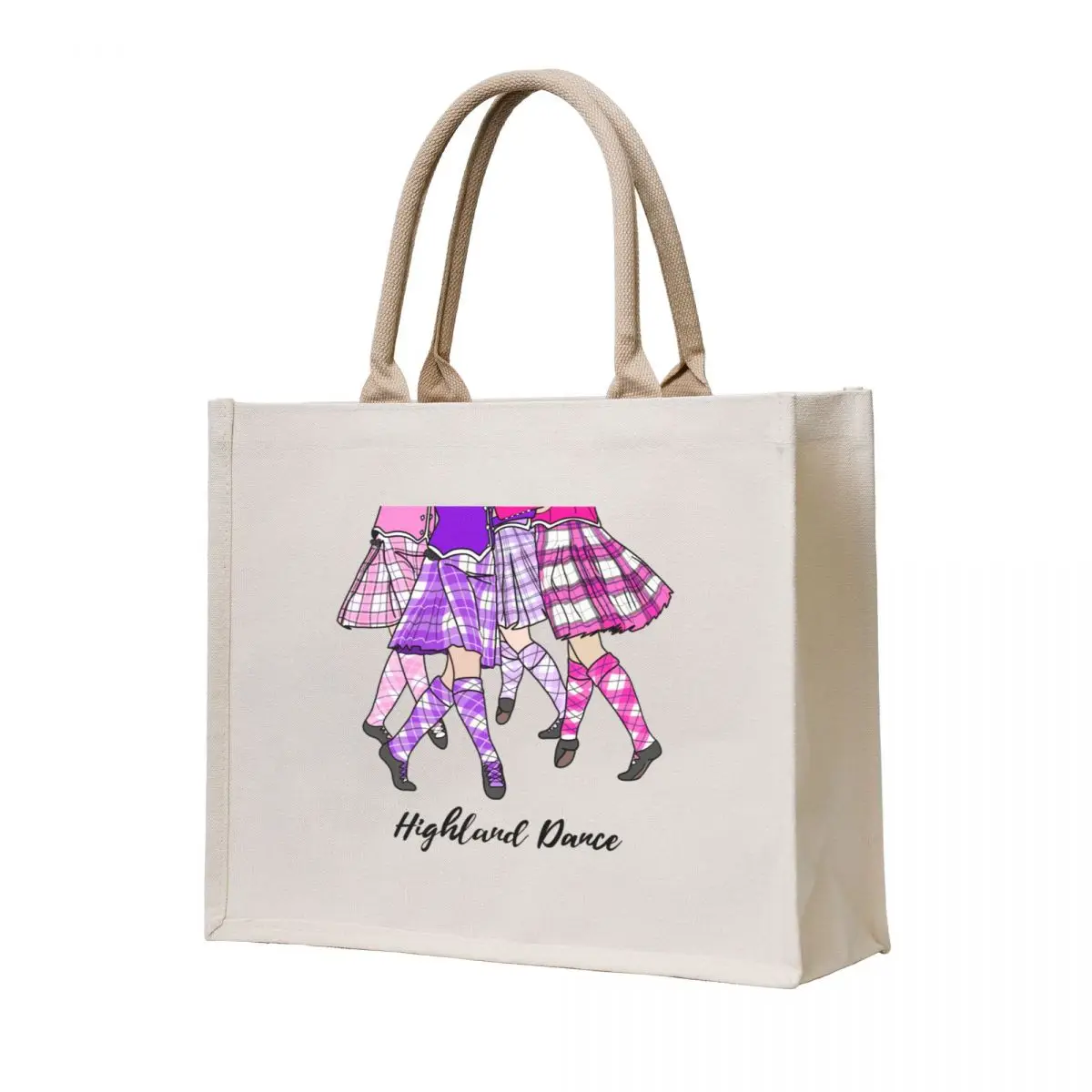 

Swaying Kilts- Pink & Purple Tote Bag ecological bags canvas tote bags tote bag screen
