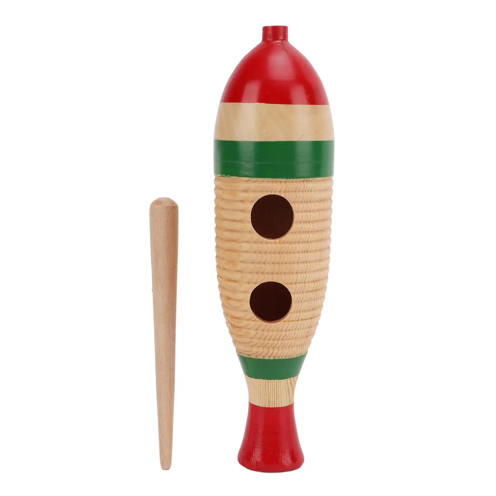 Colorful Wooden Fish Shaped Guiro Percussion Toy for Kids - Early Educational Musical Instrument