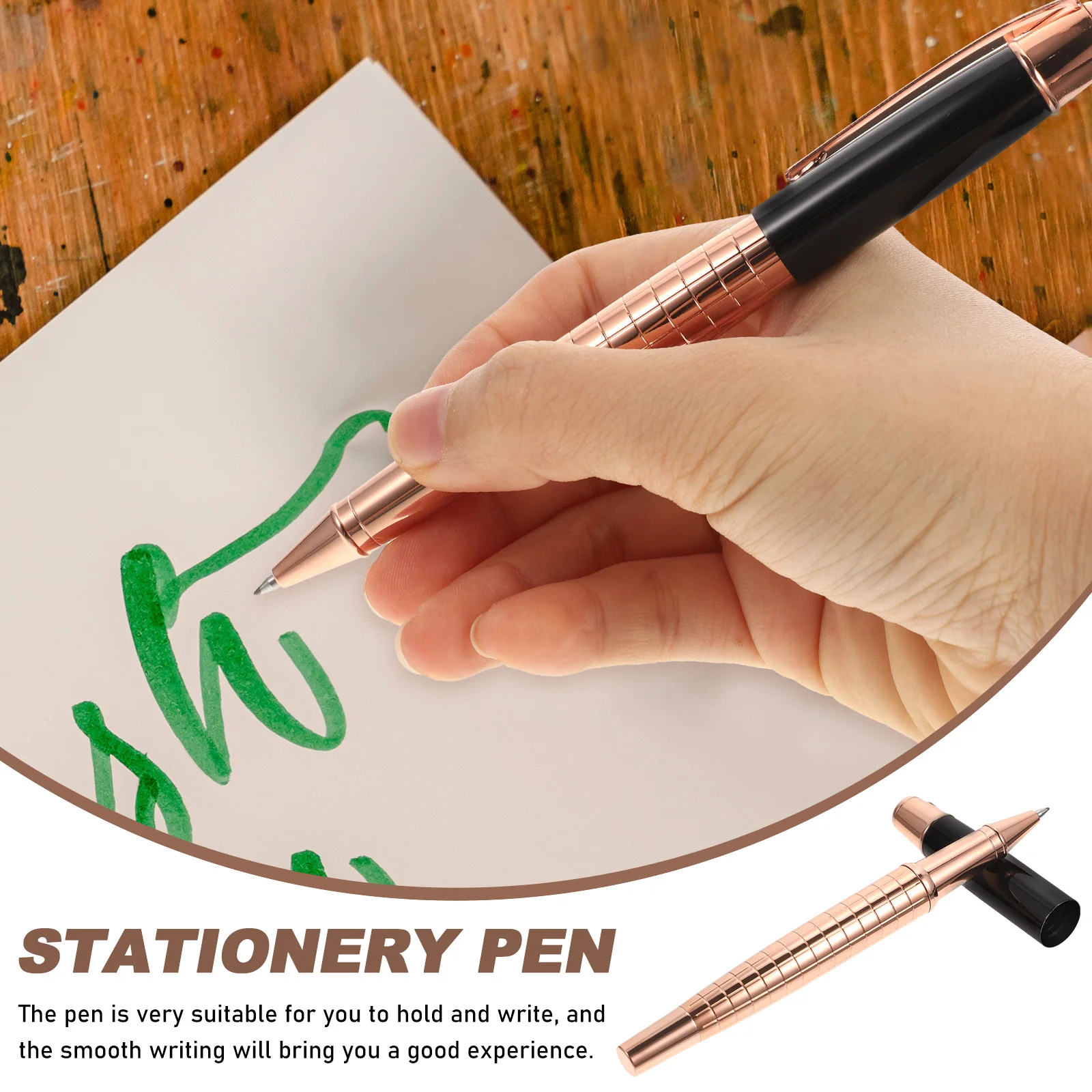 

Metal Signing Pen Fine Tip Gel Pens Daily Use Portable Business Gifts Large Capacity Writing Tools Students Teachers School