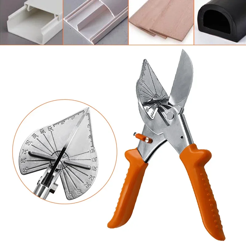 Duct scissors 45-90 Degree Edge Angle Shear Wire Duct Cutter PVC PE Plastic Pipe Hose Scissor Miter Wire Slot Cutter