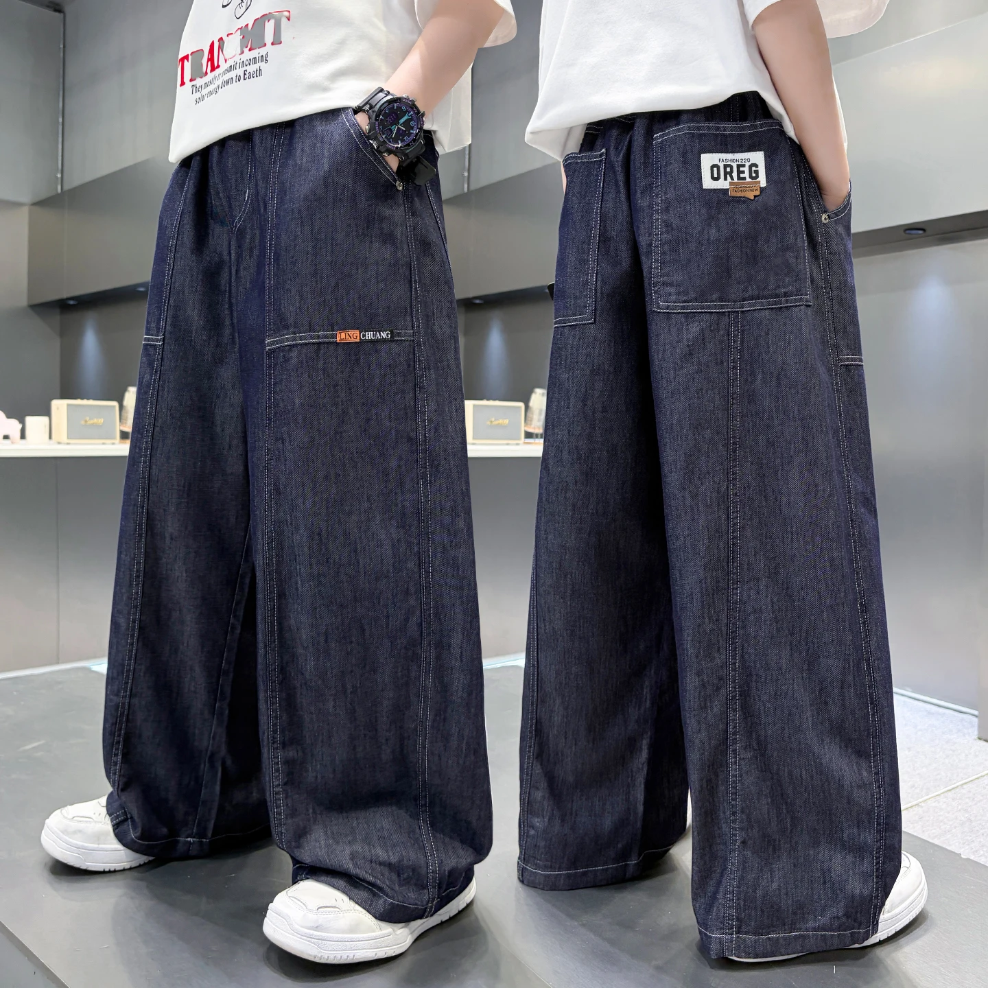 jeans-estivi-sottili-per-ragazzi-gamba-dritta-casual-vita-elasticizzata-pantaloni-in-denim-alla-moda-per-bambini-abbigliamento-primaverile-e-autunnale