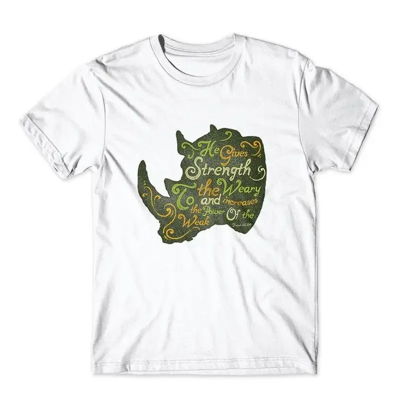 He Gives Strength T Shirt 100 Cotton Premium NEW