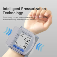 Automatic Portable Medical Digital Wrist Blood Pressure Monitor Sphygmomanometer Tonometer Tensiometer Heart Rate Pulse Meter BP