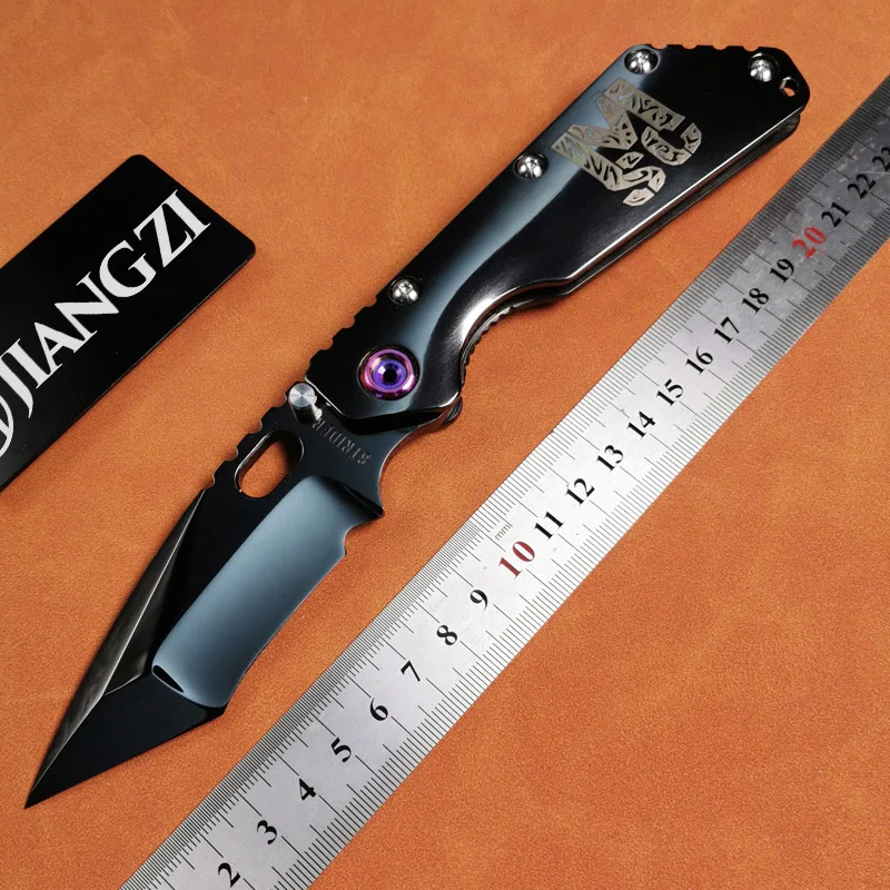 

new folding knife Mirror M390 titanium high quality outdoor for man pocket camping tool Titanium Mirror/DLC Diamond-Like Carbon