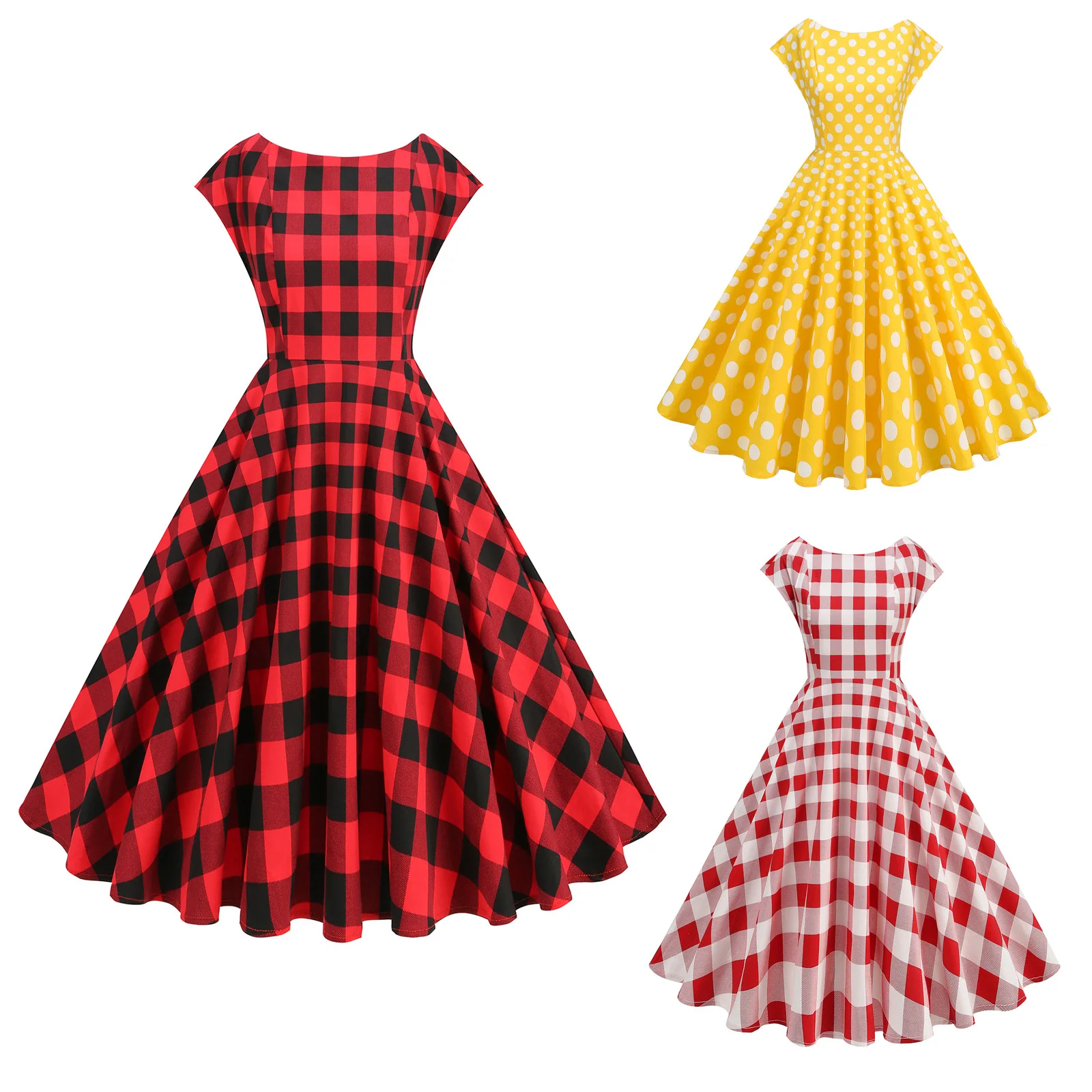 Robe rose rétro à la mode, robe britannique sans manches à carreaux, robe sexy cintrée à la taille pour dames, robes de mariée pour femmes, automne