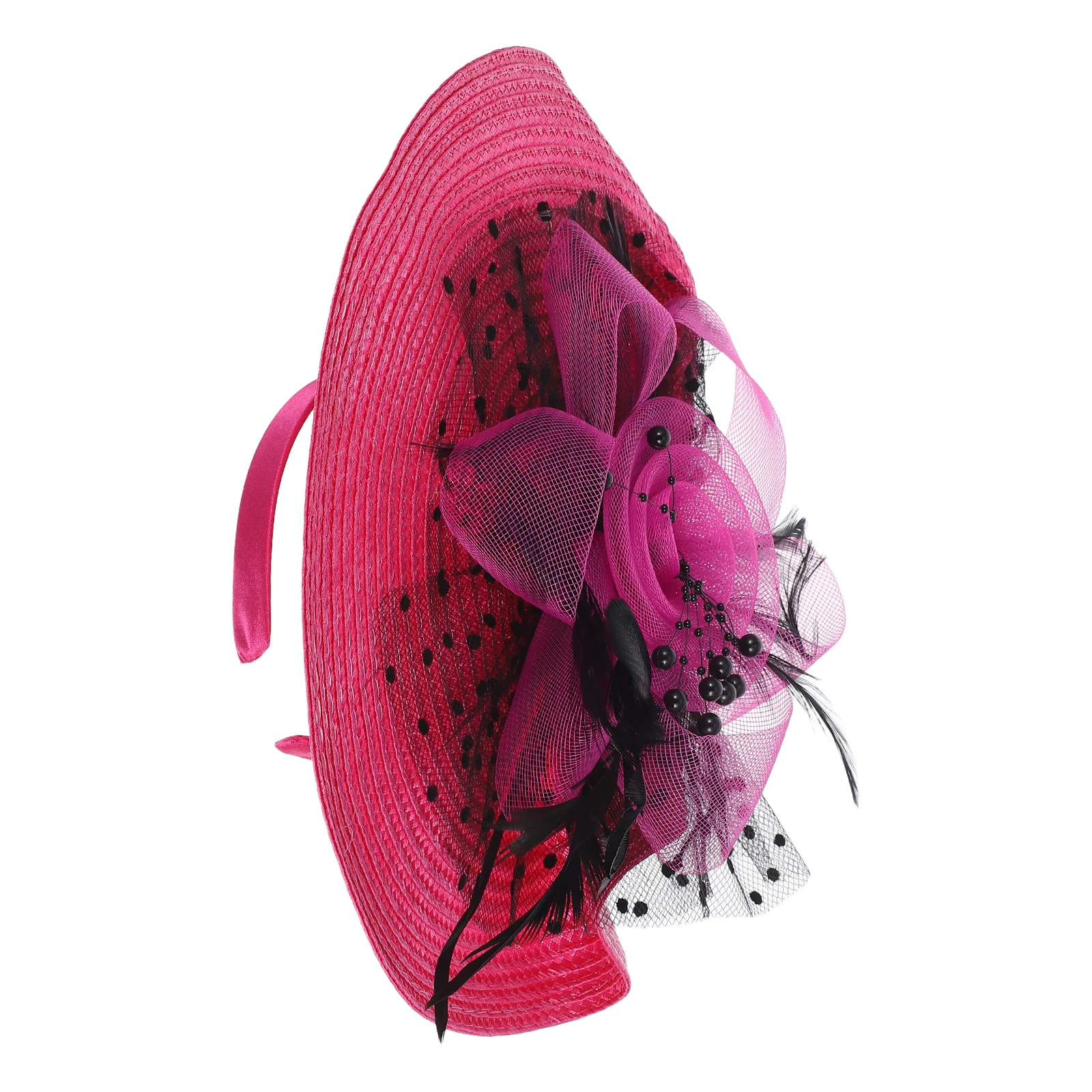 

Hat Banquet Headdress Headgear Fascinator Mesh Veil Bridal Hats Embellishments for Clothing Bride