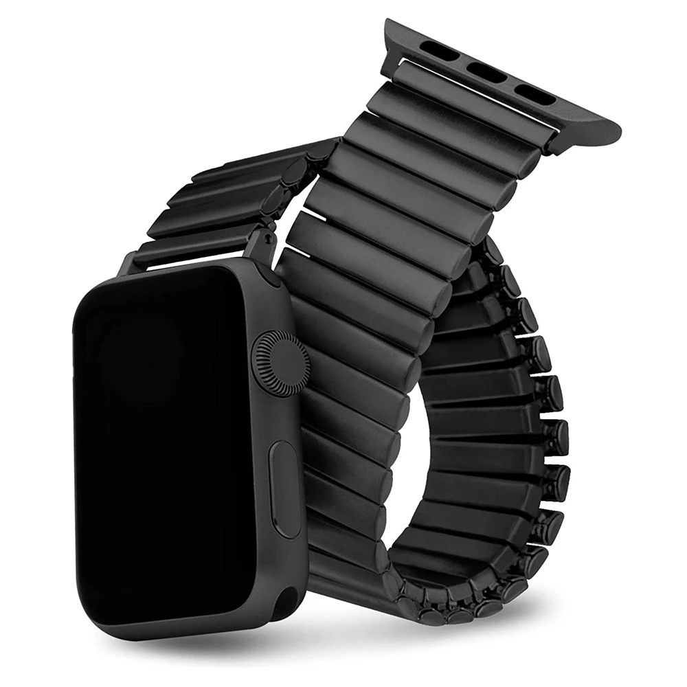 Stretch Metal Band For Apple Watch SE 6 Strap 40mm 44mm Stainless Steel Stretchables Link Bracelet For iWatch SE 5 4 3 38mm 42mm