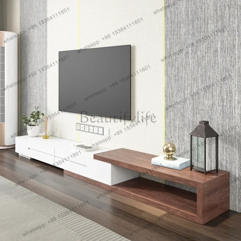 YJ Retro Cabinets Tv Stands Living Room Modern Luxury Movies Wood Tv Table Designer Minimalist Muebles Para Tv Trendy Furnitu