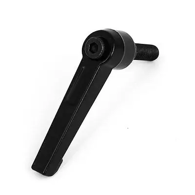 M8 x 25mm Male Thread Lathe Machine Metal Adjustable Handle Lever Grip Black