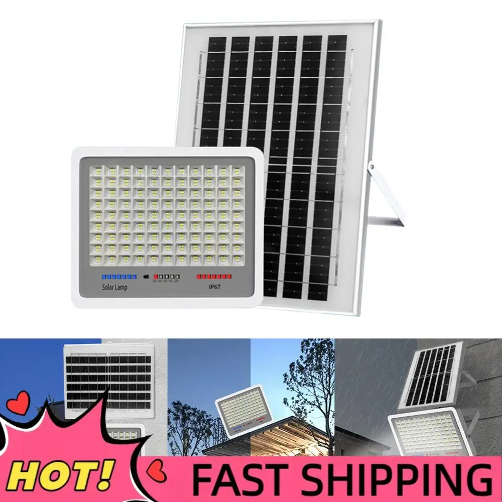 

Солнечный светодиодный прожектор IP67, водонепроницаемый, для наружного освещения, с несколькими режимами, точечный светильник с дистанционным управлением для патио, дорожек, двора