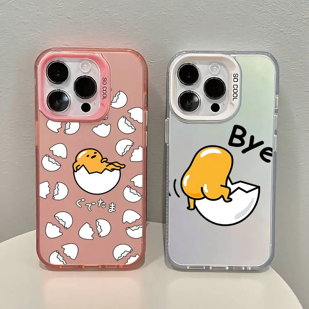 

Kawaii Gudetama-S Phone Case For IPhone 17 16 15 14 13 12 11 Pro Max Plus Color Shockproof Back Silver Cover