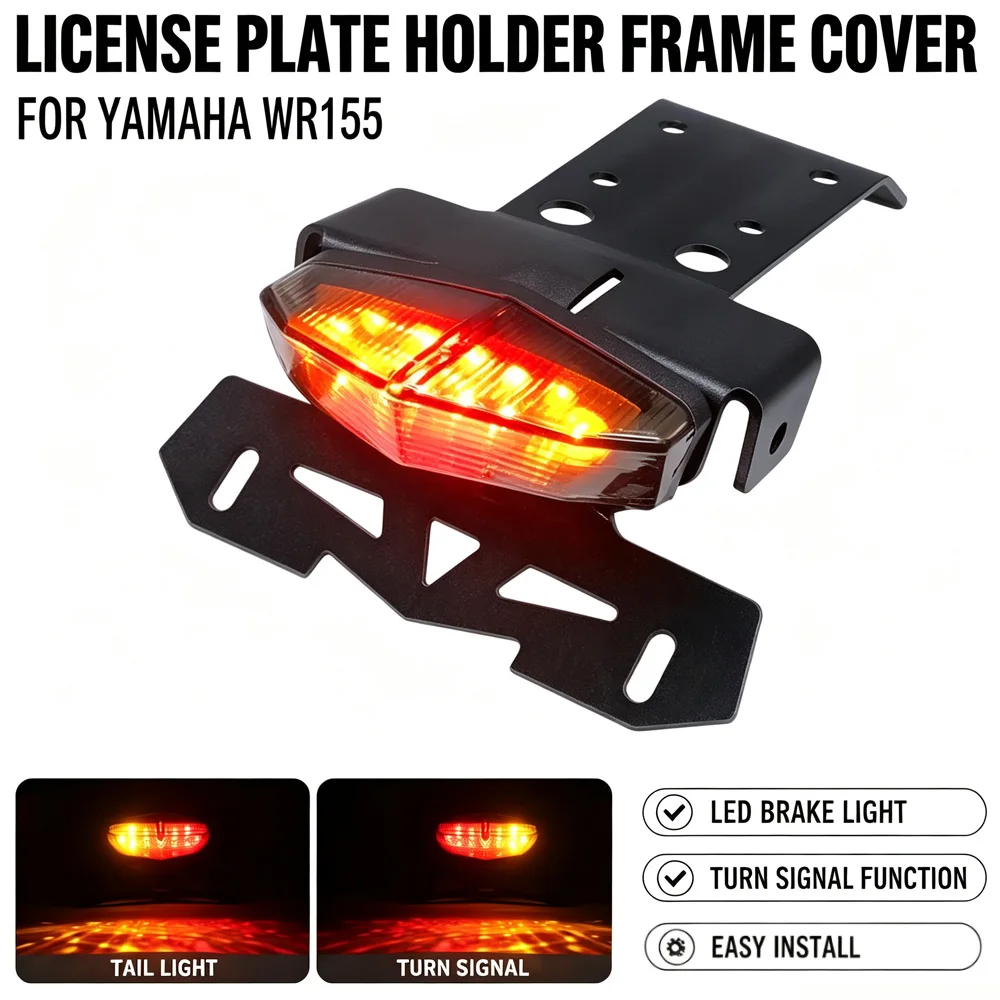 For Yamaha WR155 WR 155 wr155 Motorcycle LED Tail Light Rear Fender Stop Brake Lights License Plate Light Bracket Holder