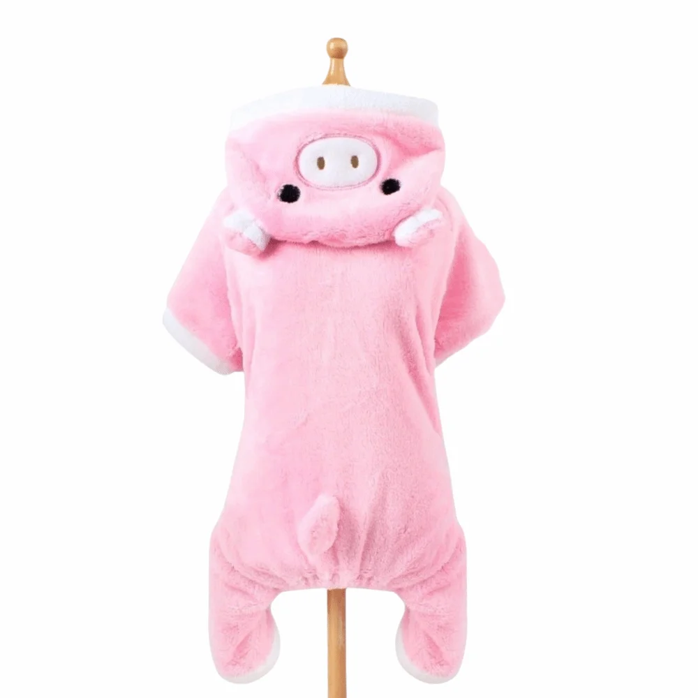 

Soft Fleece Pet Dog Clothes Warm Hoodies Cartoon Design Puppy Clothes Coral Velvet Tigger Pattern Dog Jumpsuits Chihuahua