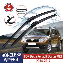 For Dacia Renault Duster MK1  2014-2017 Car Windshield Wiper U-type Soft Rubber Frameless Bracketless Car Wipers 20