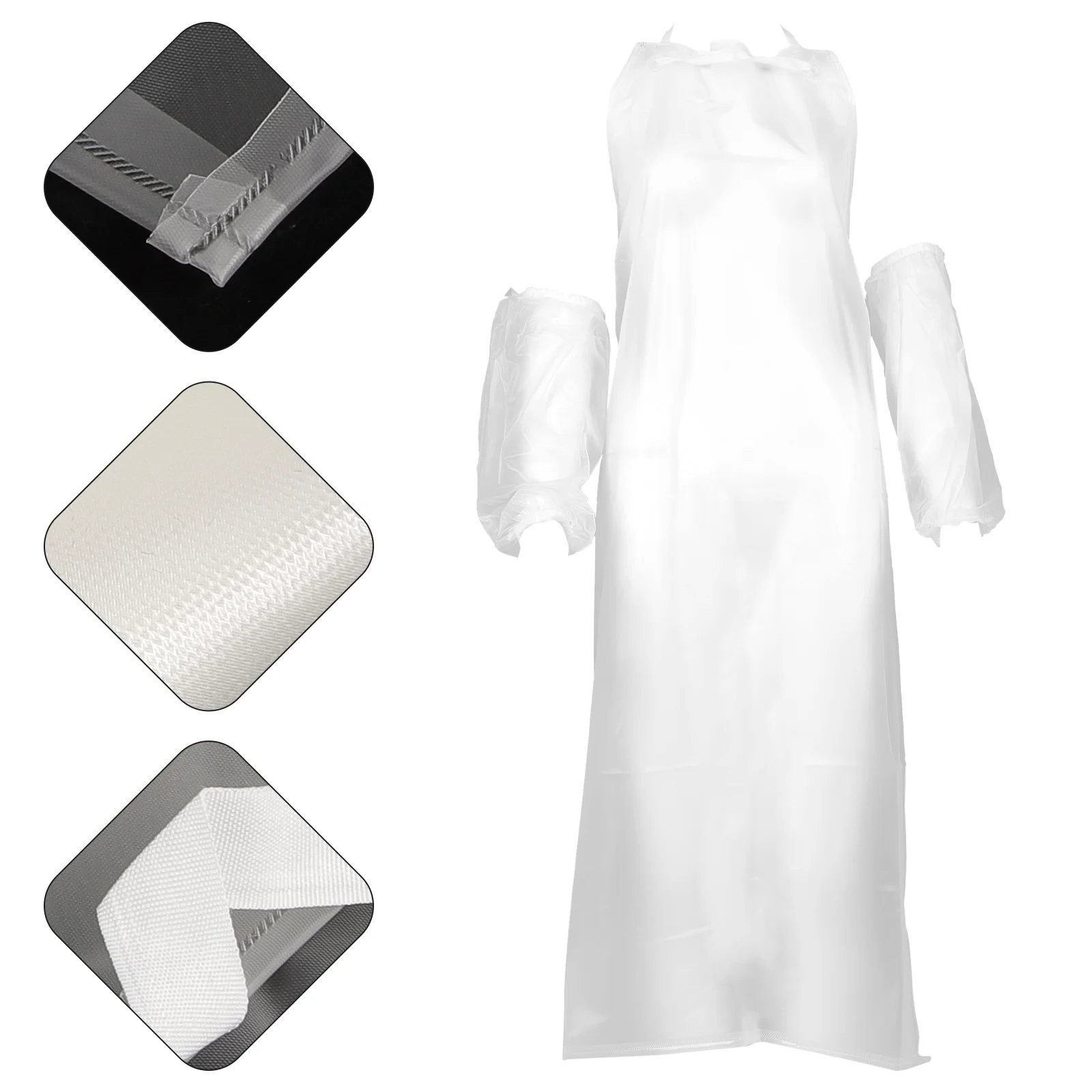 

1 set Waterproof Clear Pvc Half Apron For Dishwashing Heavy Duty Oil Proof Stain Resistant Work Apron Kitchen Cleaning Lab