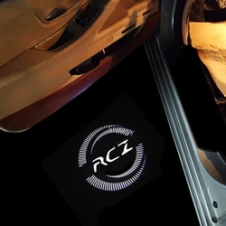 2Pcs LED Courtesy Lamp Car Door Ghost Shadow Lights Laser Projector For Peugeot RCZ 2014 2013 2012 2011